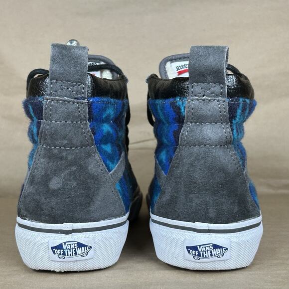 Vans Pendleton Sk8-Hi Top Wn 7.0 Men 5.5 Blue Tribal Wool Skateboarding Sneaker - Picture 6 of 12